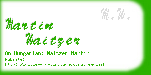 martin waitzer business card